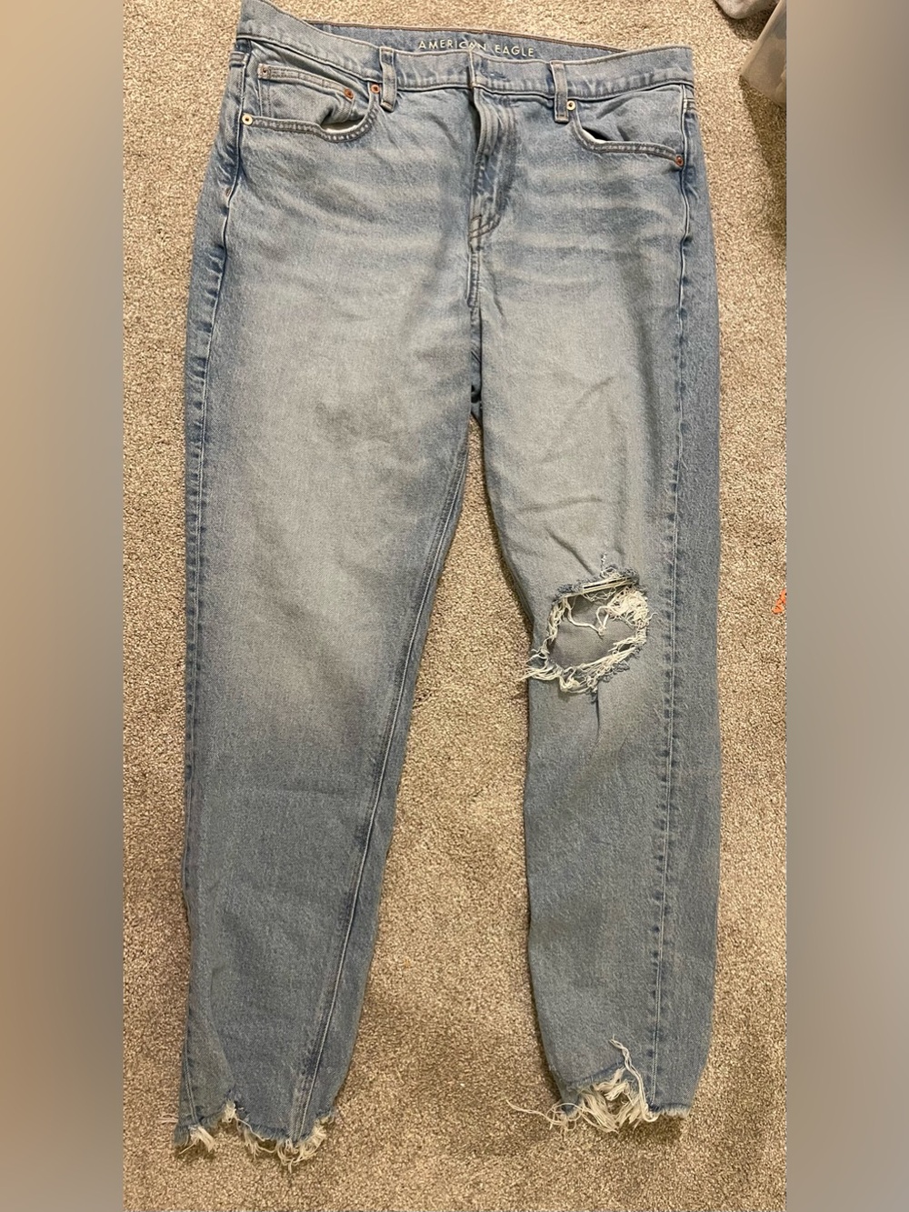 American Eagle Outfitters Light Blue Distressed Women's Jeans